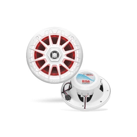 Boss Audio MRGB55B 5.25" Marine Speakers w/RGB Lighting - White MRGB55W